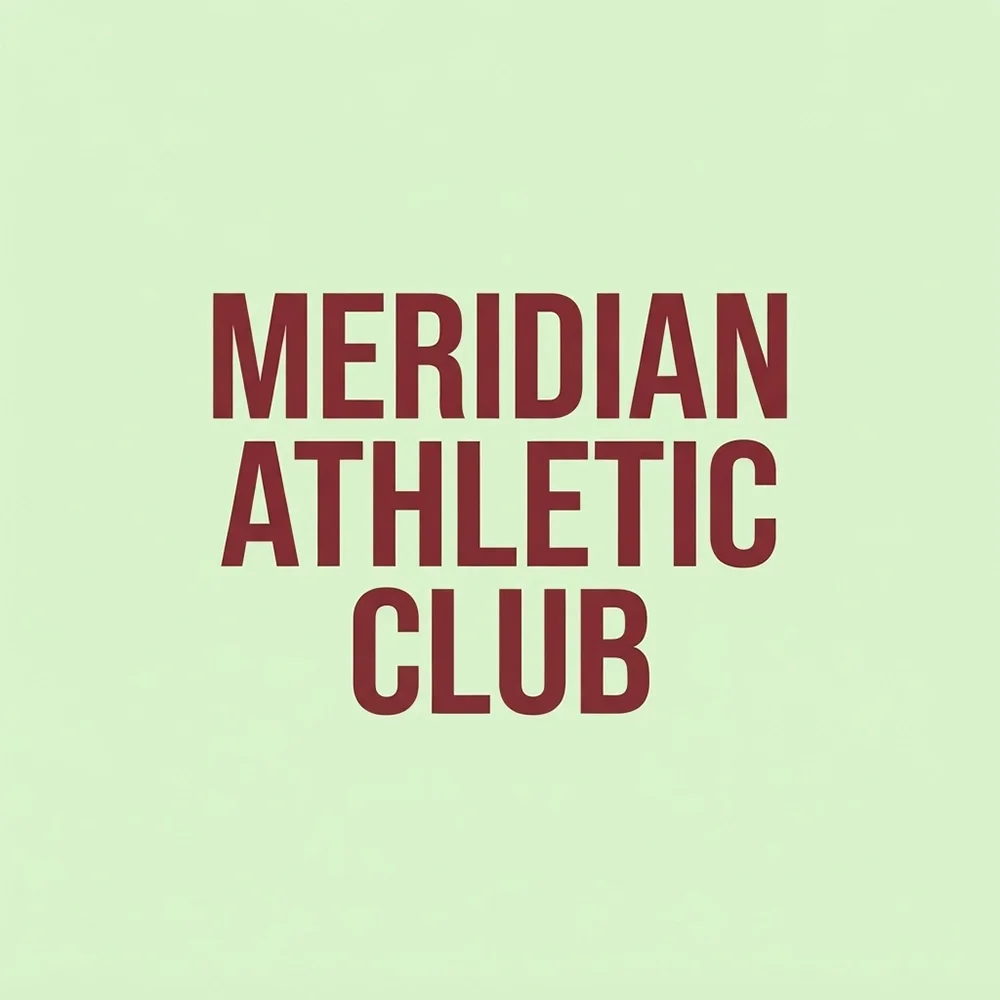 Meridian Athletic Club, a condensed style logo generated with Logofai