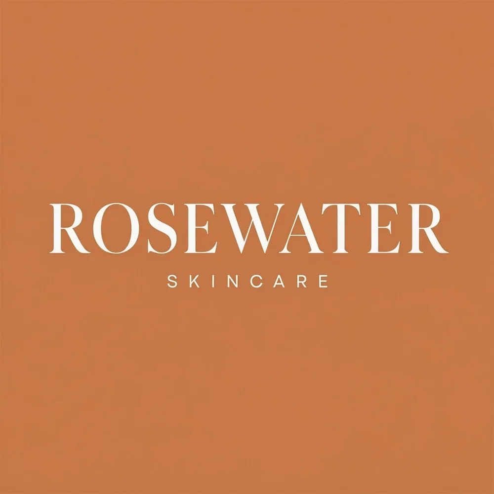 Rosewater, an elegant style logo generated with Logofai