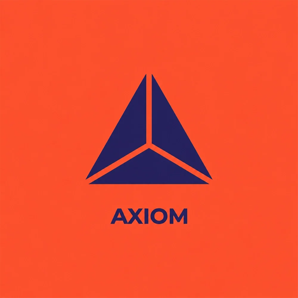 Axiom, a geometric style logo generated with Logofai