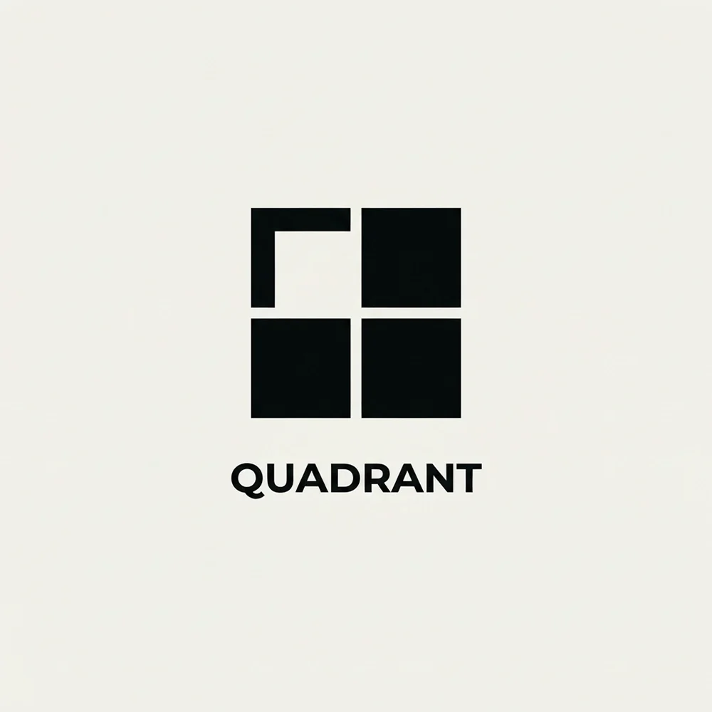 Quadrant, a geometric style logo generated with Logofai