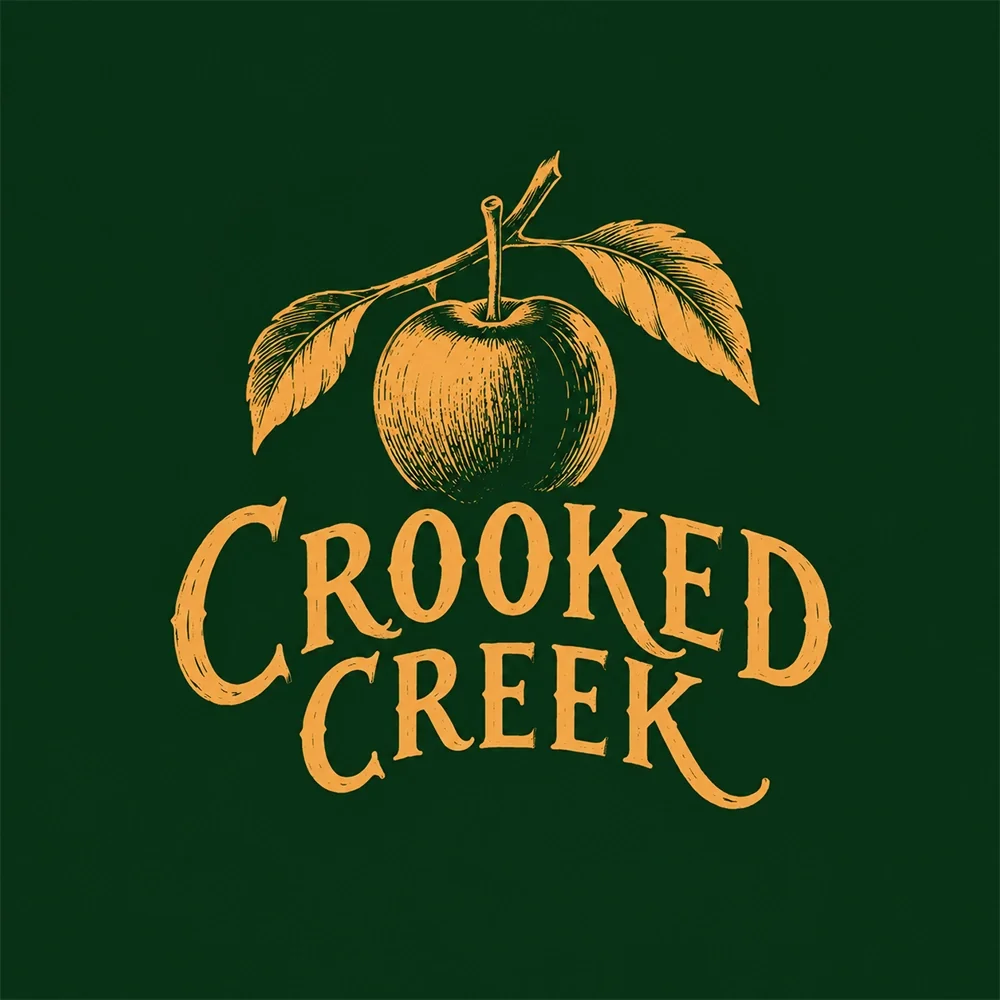 Crooked Creek, a hand drawn style logo generated with Logofai
