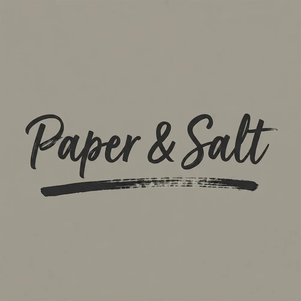 Paper & Salt, a hand drawn style logo generated with Logofai