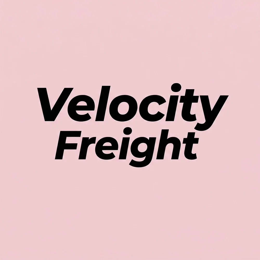 Velocity Freight, an italic style logo generated with Logofai