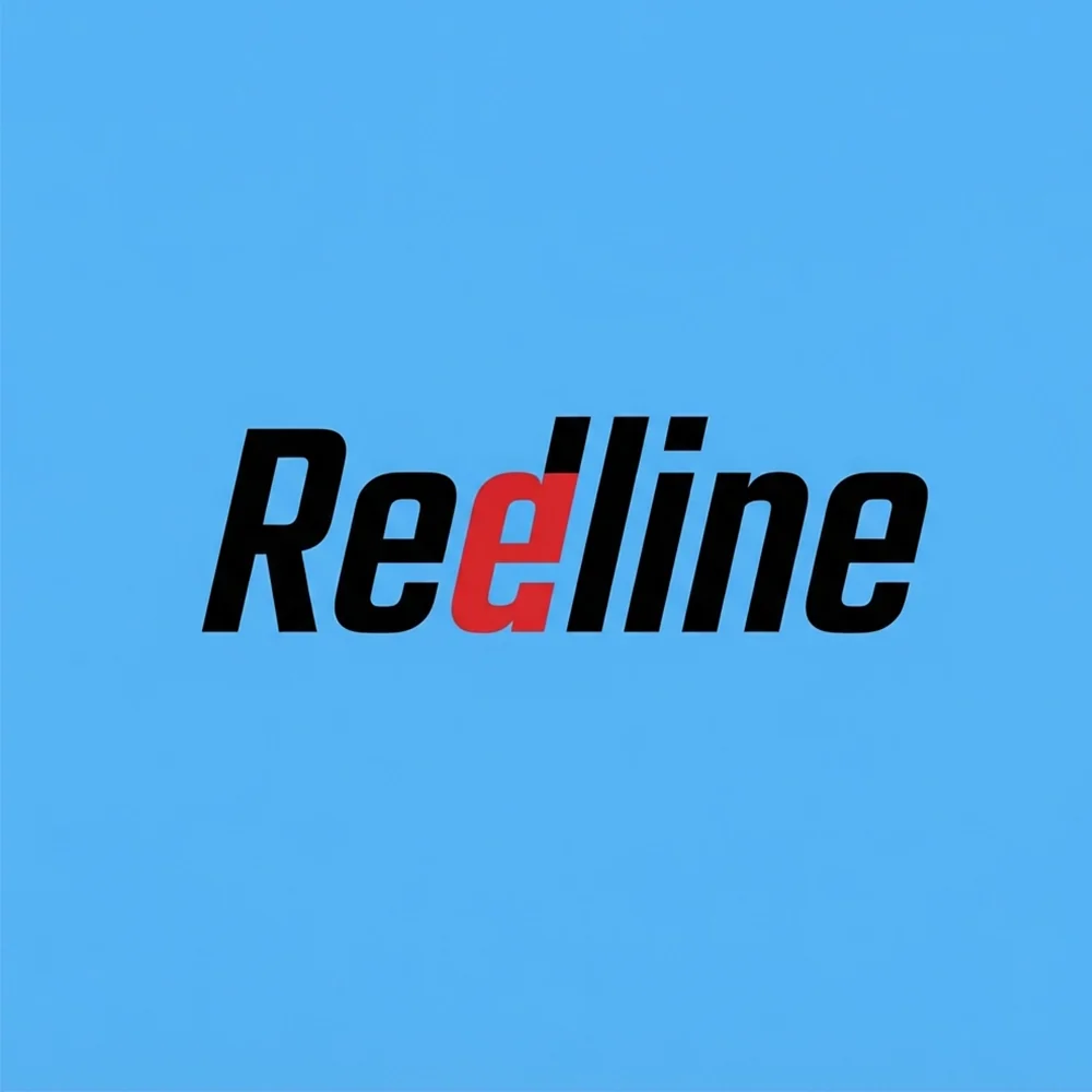 Redline, an italic style logo generated with Logofai