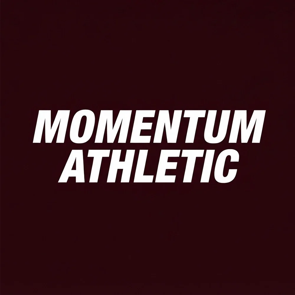 Momentum Athletic, an italic style logo generated with Logofai