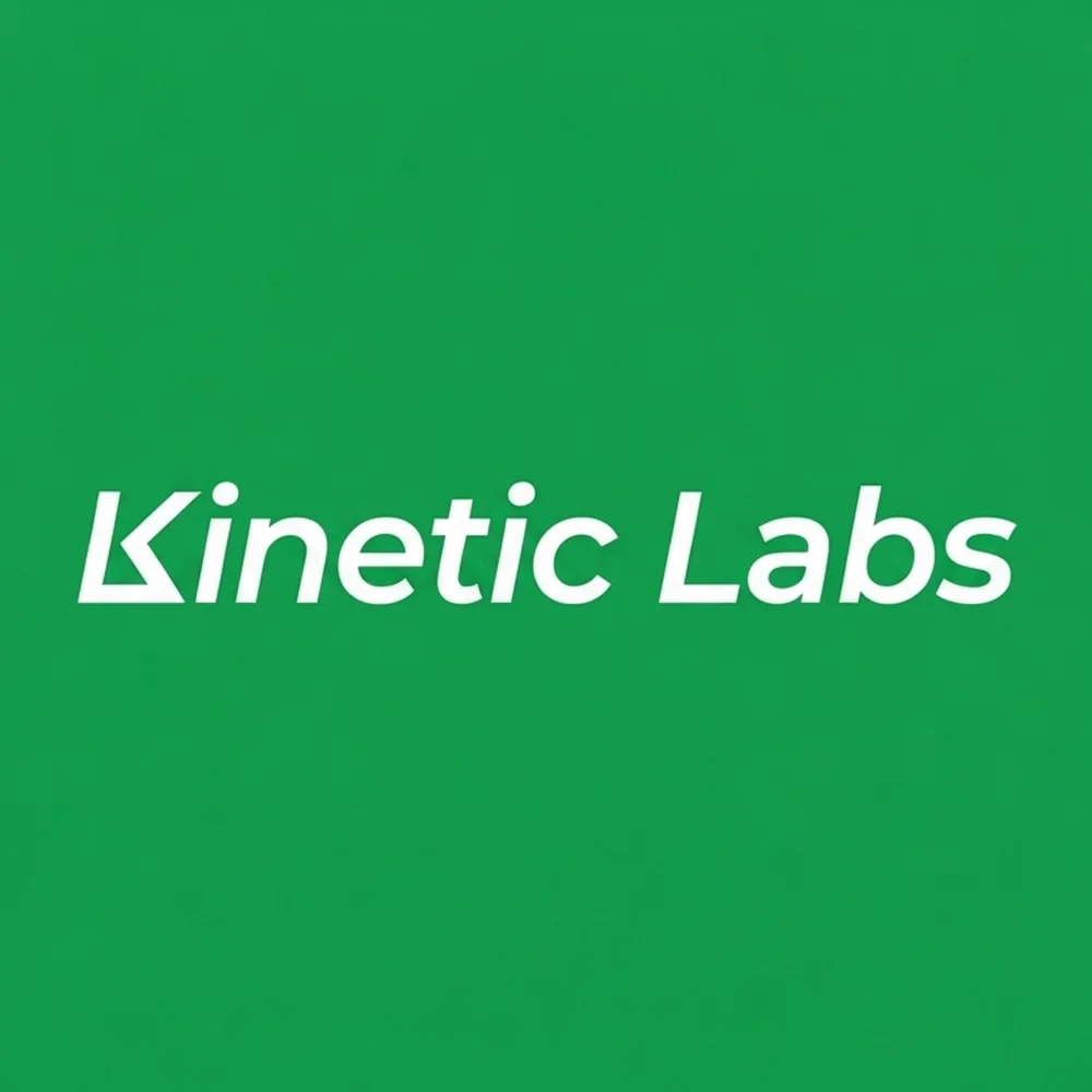 Kinetic Labs, an italic style logo generated with Logofai