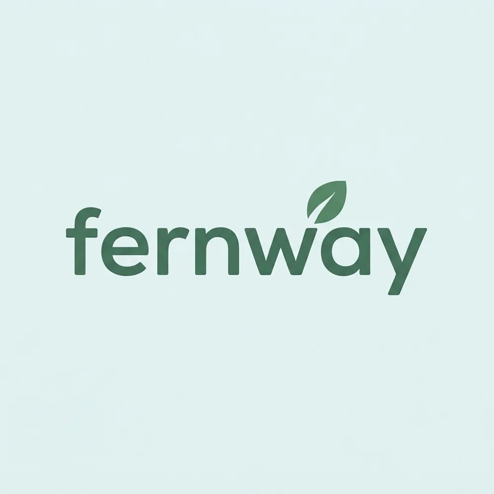 fernway, a lowercase style logo generated with Logofai