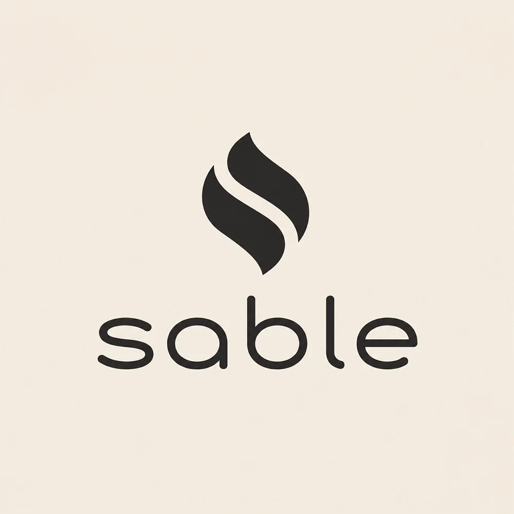 sable, a lowercase style logo generated with Logofai