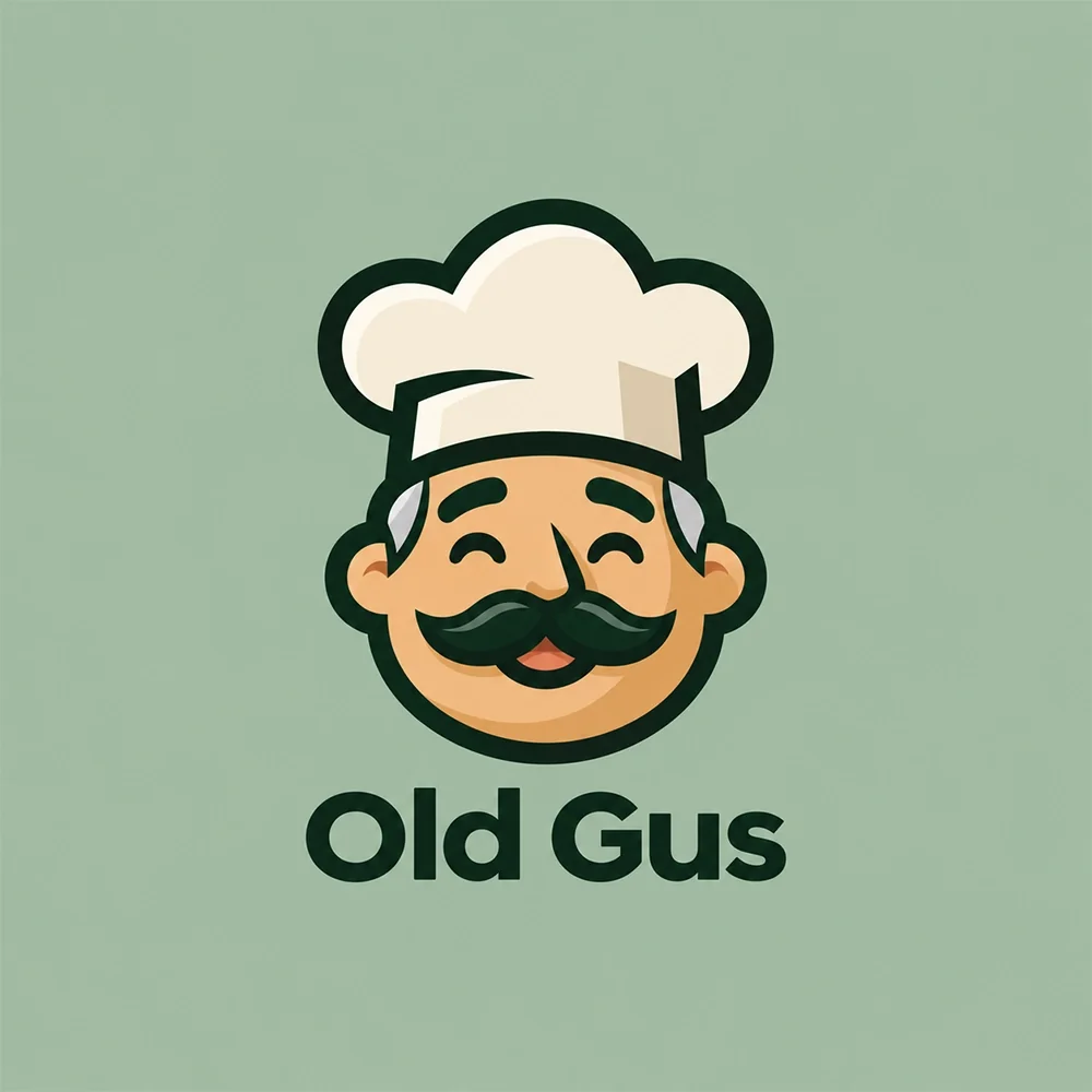 Old Gus, a mascot style logo generated with Logofai