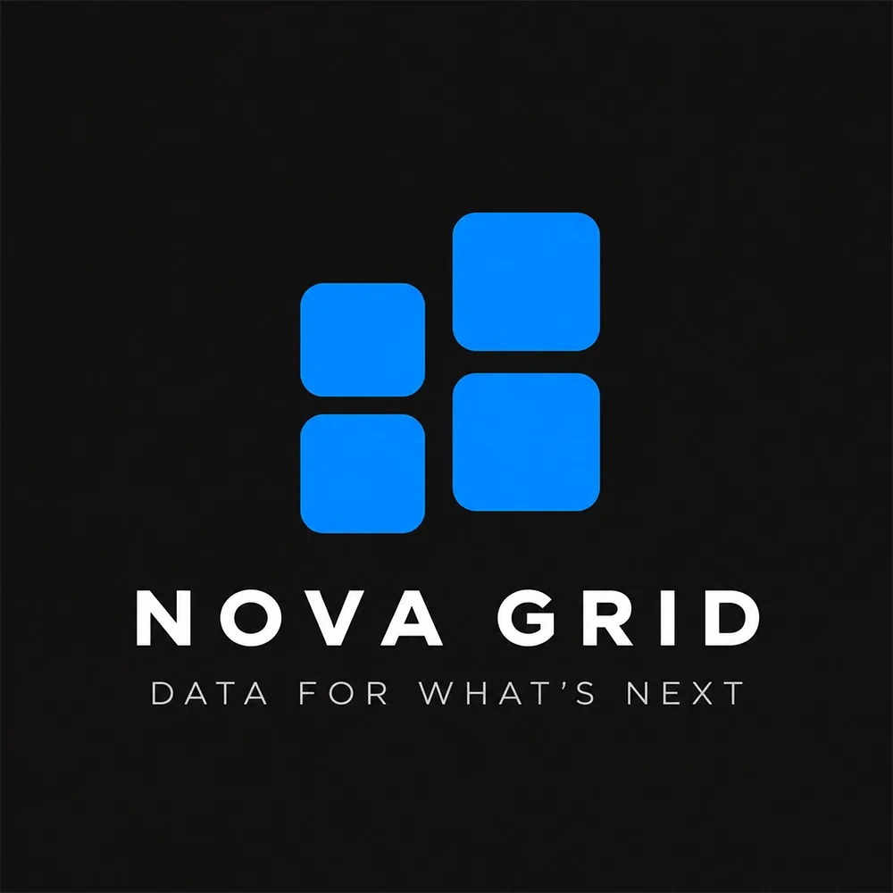 Nova Grid, a modern style logo generated with Logofai