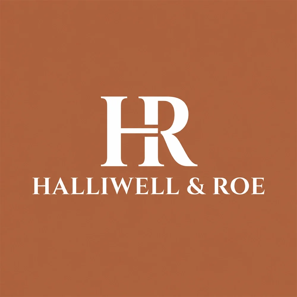 Halliwell & Roe, a monogram style logo generated with Logofai
