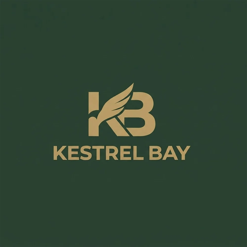 Kestrel Bay, a monogram style logo generated with Logofai