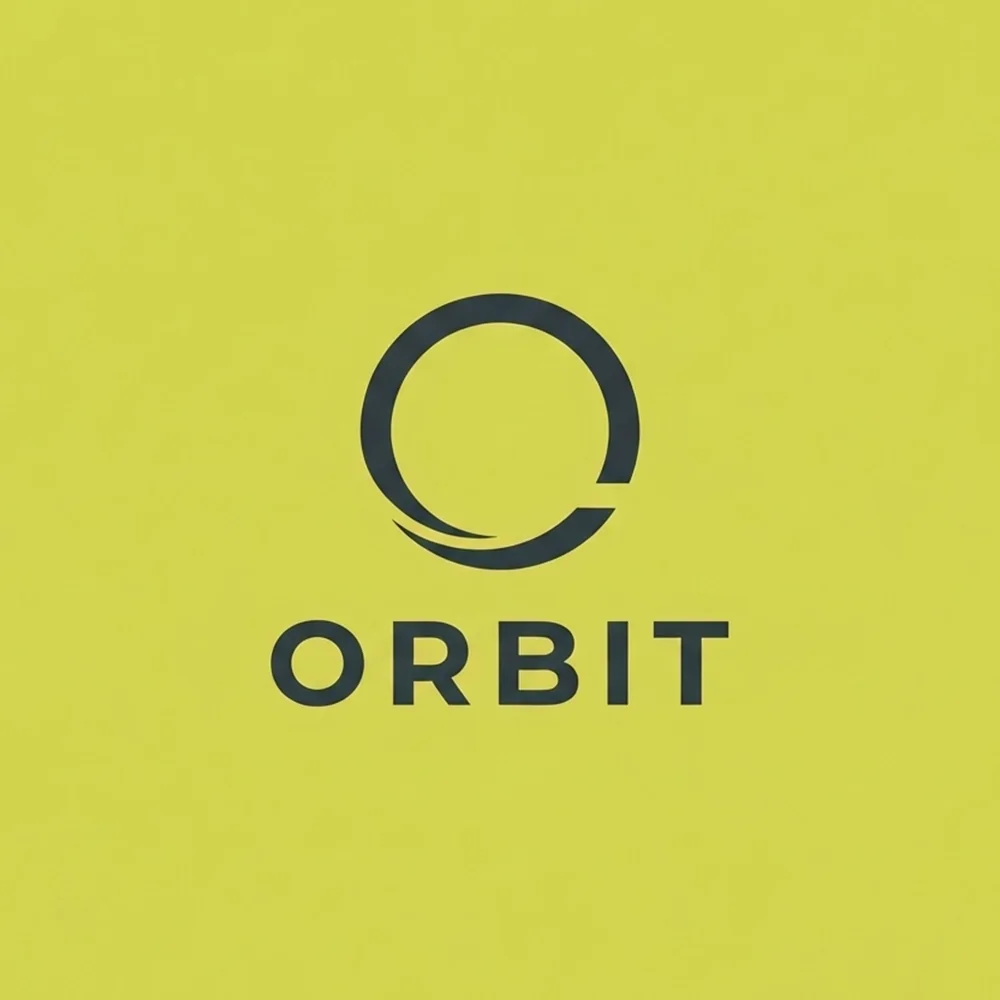 Orbit, a monogram style logo generated with Logofai