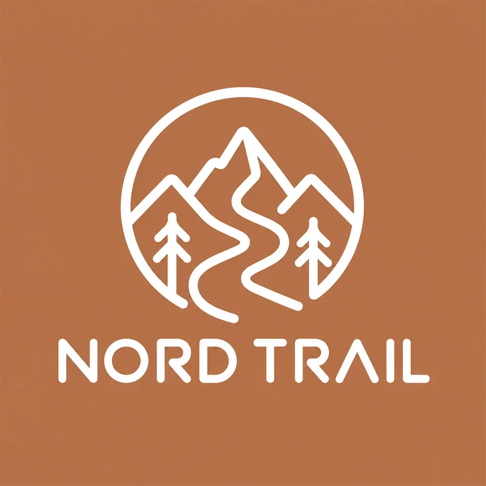 Nord Trail, a monoline style logo generated with Logofai