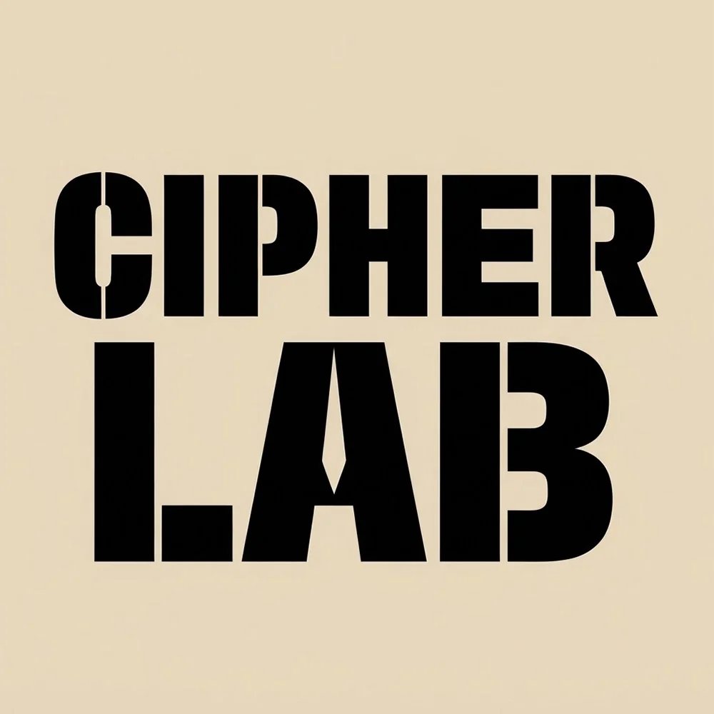 Cipher Lab, a monospace style logo generated with Logofai