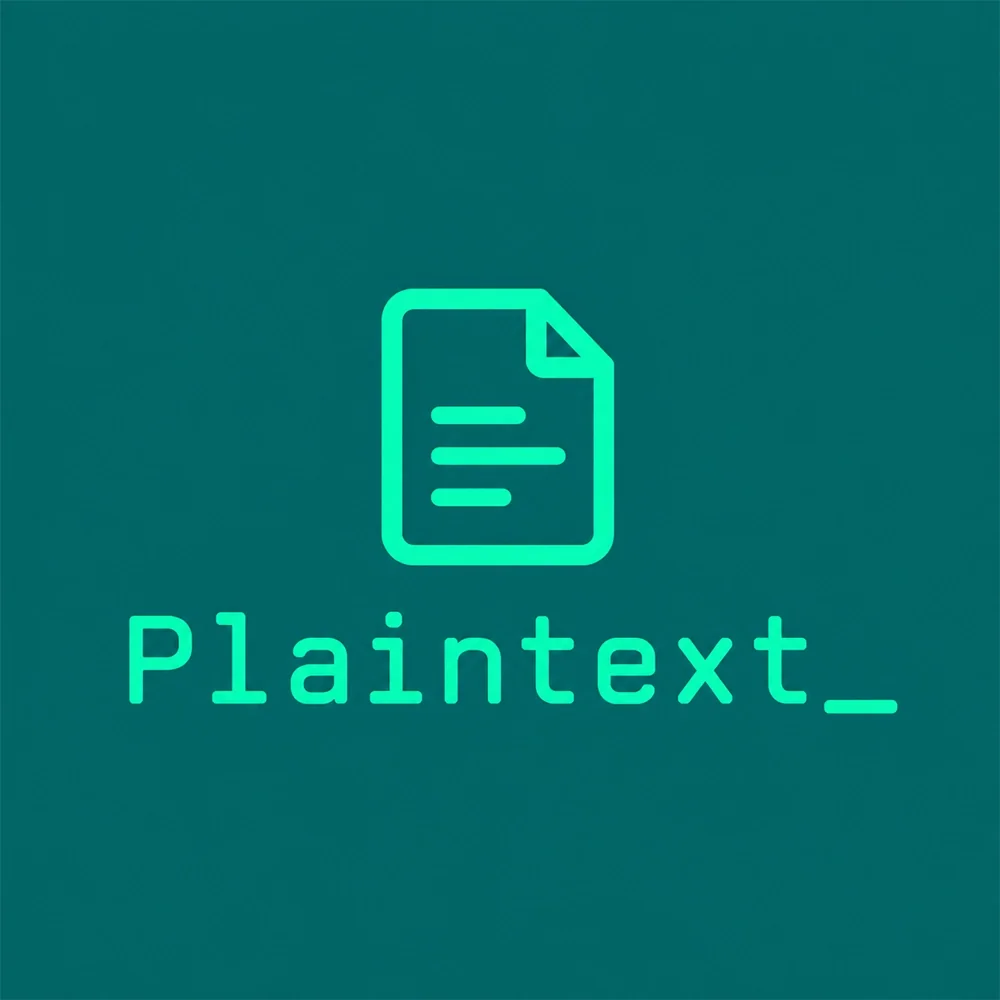 Plaintext, a monospace style logo generated with Logofai
