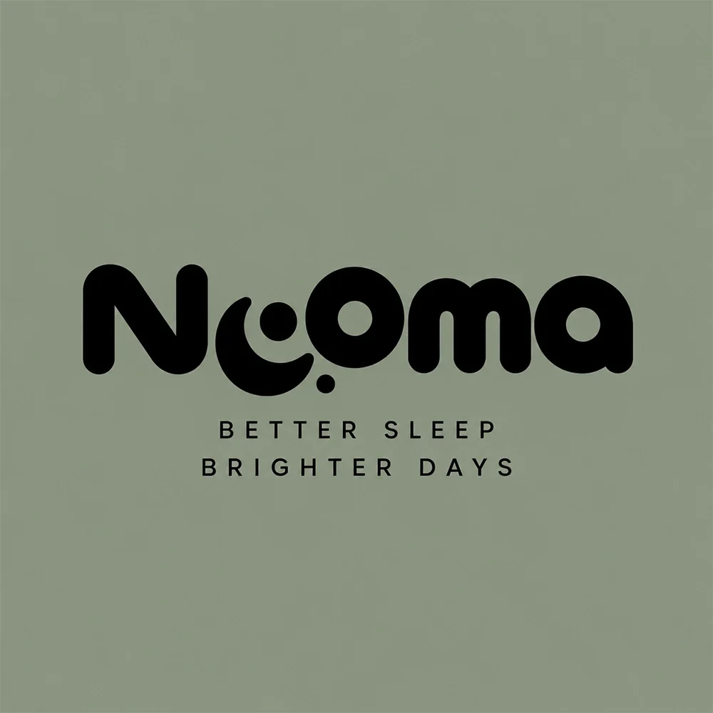 Nooma, a rounded style logo generated with Logofai