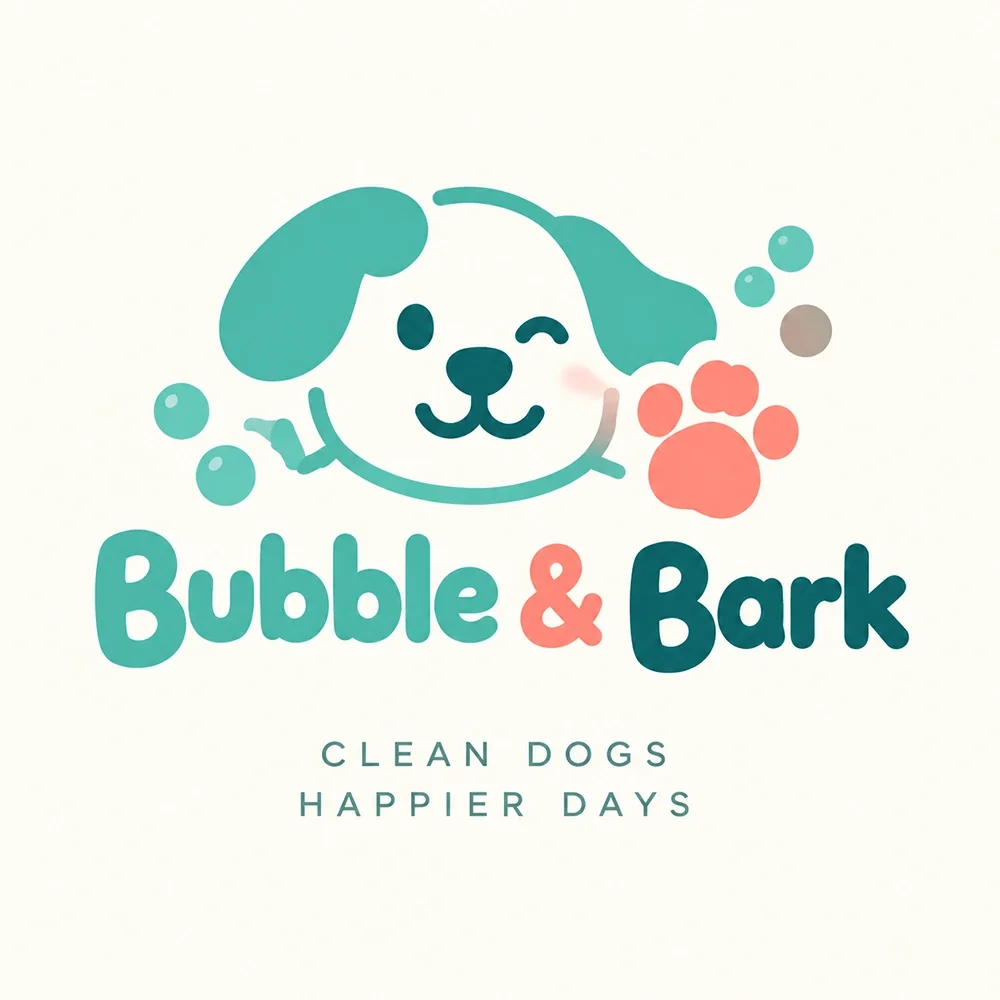 Bubble & Bark, a rounded style logo generated with Logofai