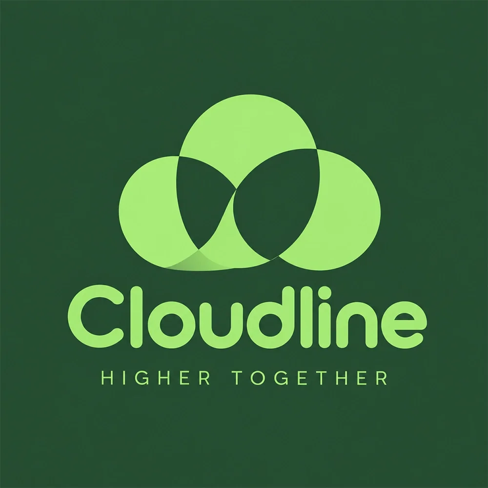 Cloudline, a rounded style logo generated with Logofai