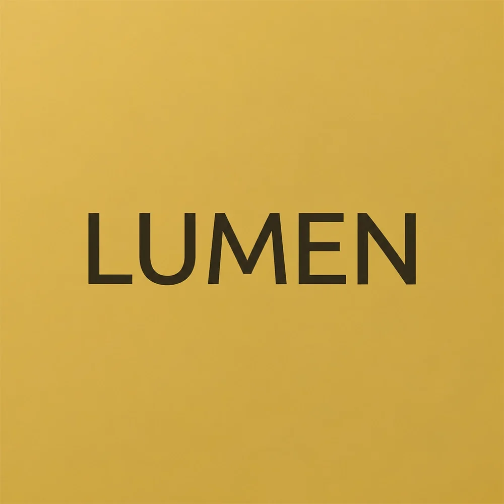 Lumen, a sans-serif style logo generated with Logofai