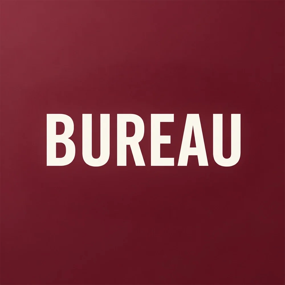 Bureau, a sans-serif style logo generated with Logofai