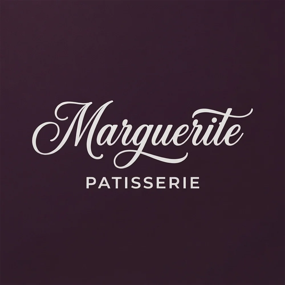 Marguerite, a script style logo generated with Logofai