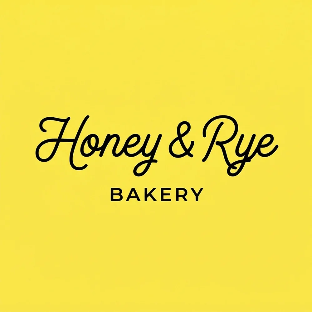 Honey & Rye, a script style logo generated with Logofai
