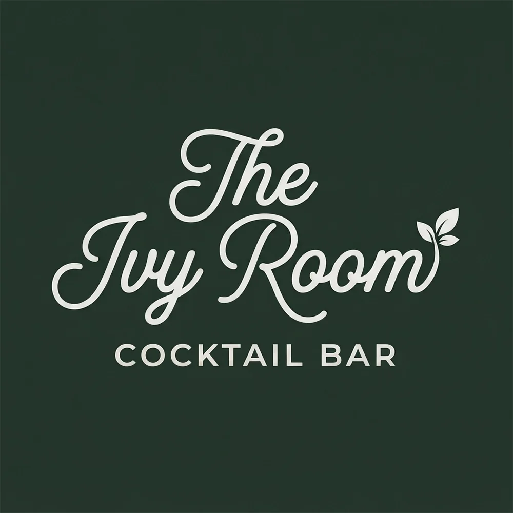The Ivy Room, a script style logo generated with Logofai