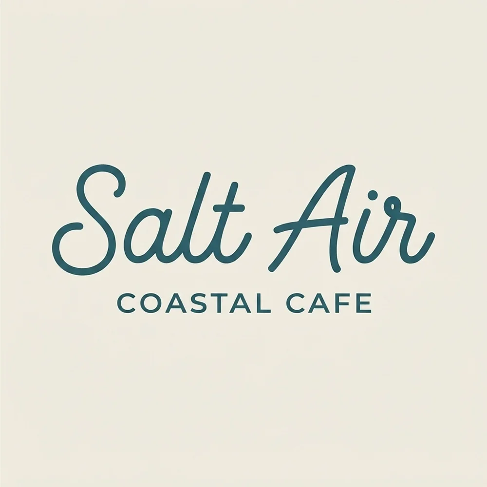 Salt Air, a script style logo generated with Logofai