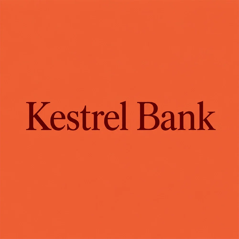 Kestrel Bank, a serif style logo generated with Logofai