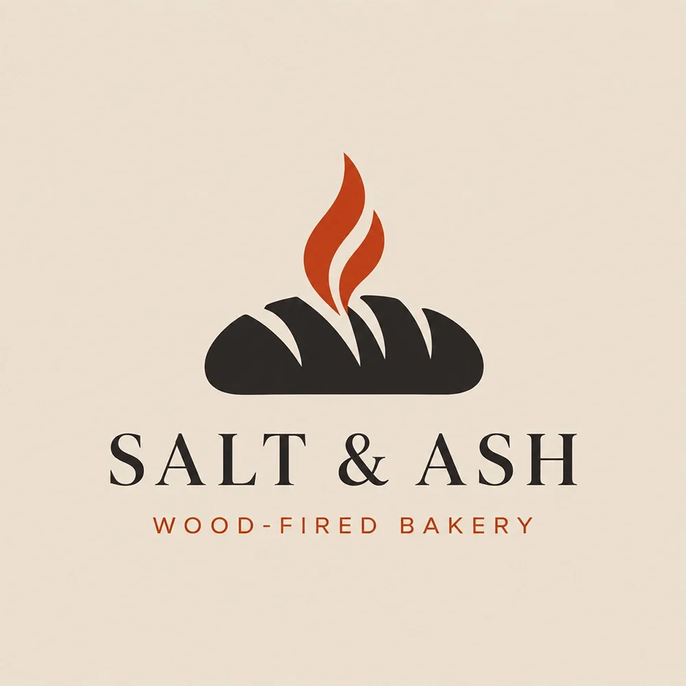 Salt & Ash, an unique style logo generated with Logofai