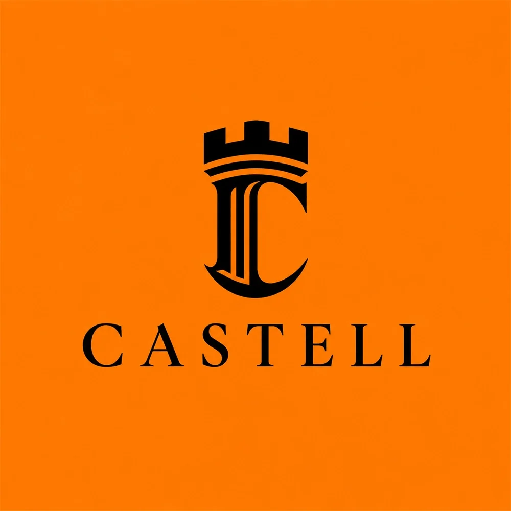 CASTELL, an uppercase style logo generated with Logofai