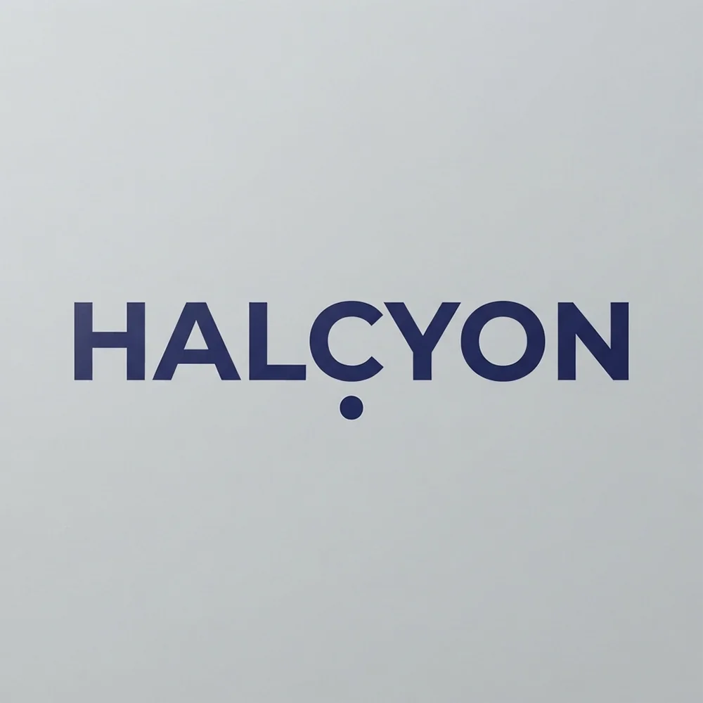 Halcyon, a wordmark style logo generated with Logofai
