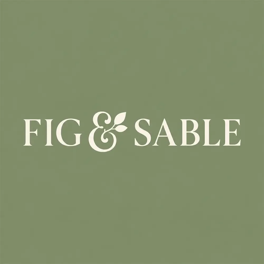 Fig & Sable, a wordmark style logo generated with Logofai