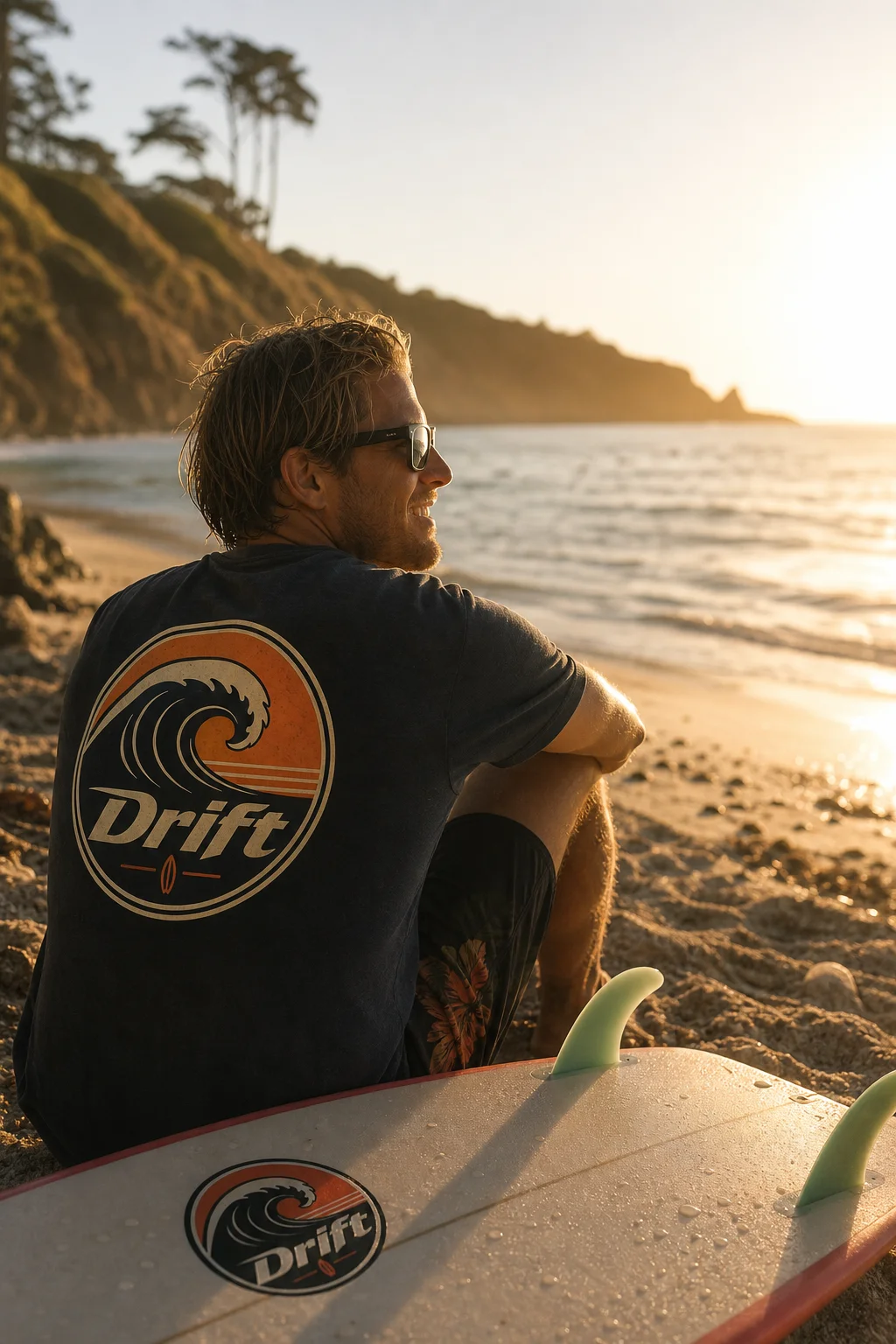 Drift sunset session lifestyle photo generated with Logofai