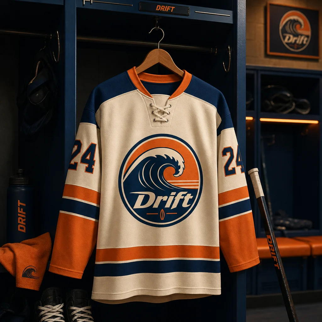Drift team jersey mockup generated with Logofai