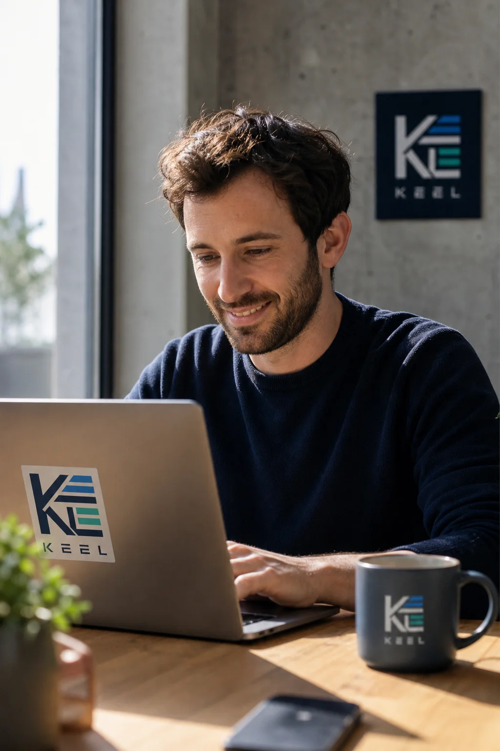 Keel SaaS platform at the desk