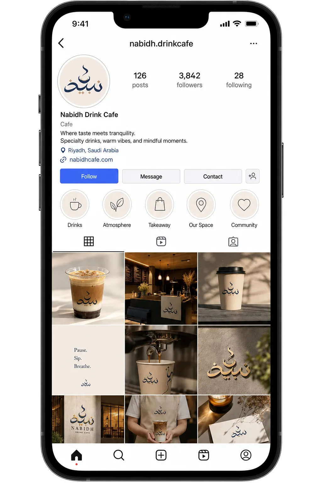 Nabidh Instagram profile lifestyle photo generated by Logofai