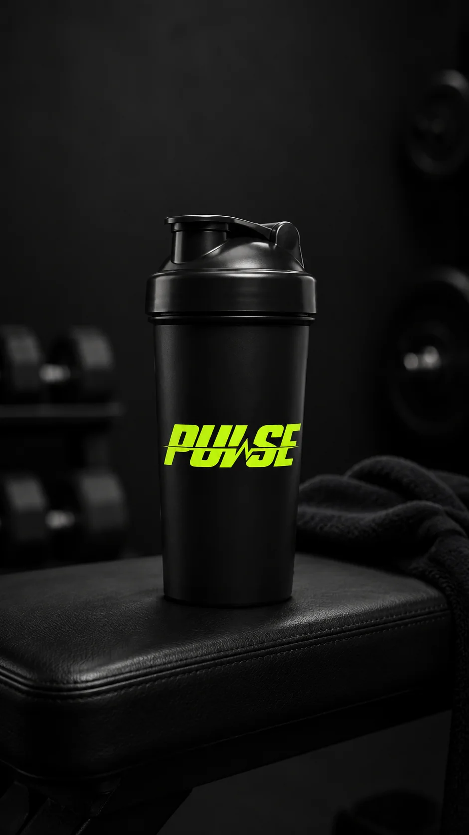 Pulse shaker on the bench mockup generated with Logofai