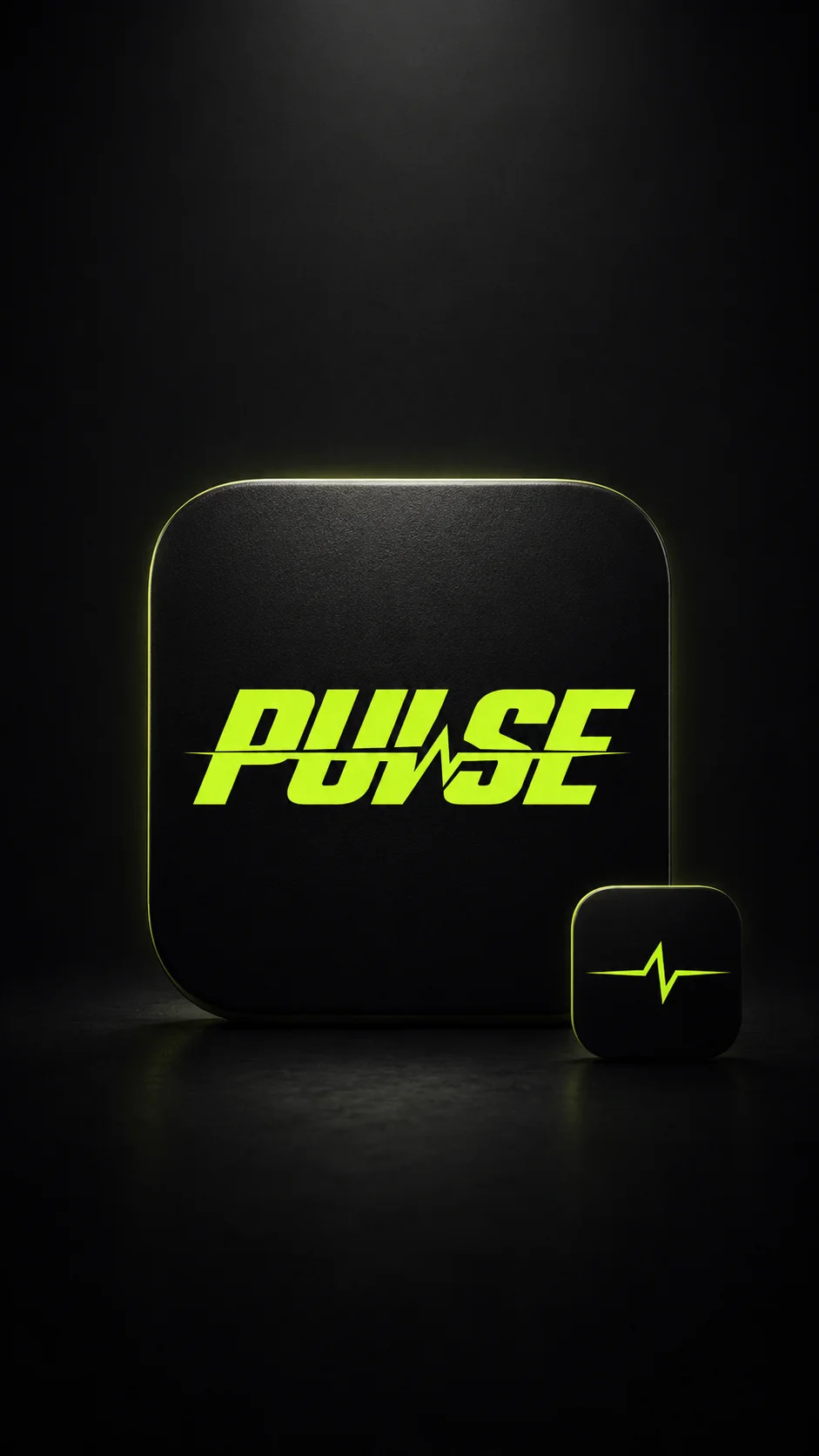 Pulse app icon glow mockup generated with Logofai