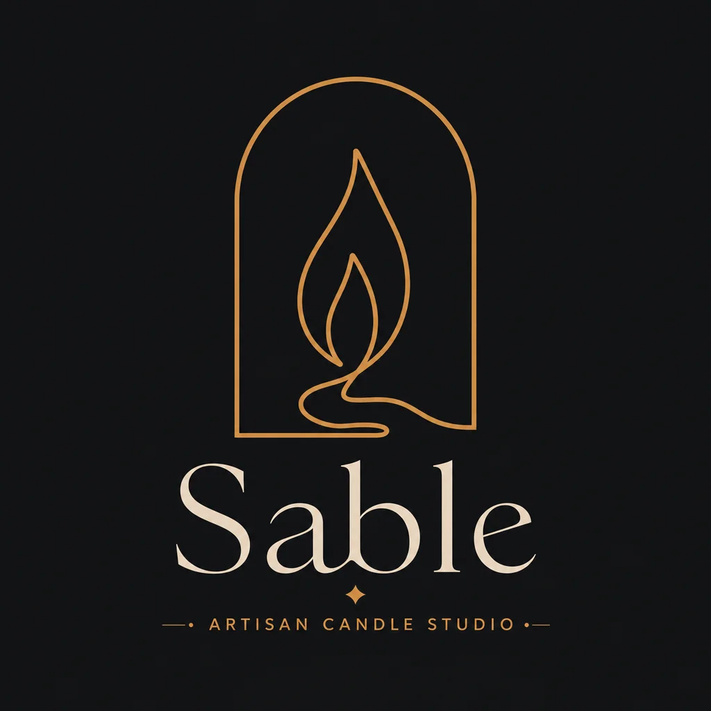 Sable candle studio logo generated with Logofai