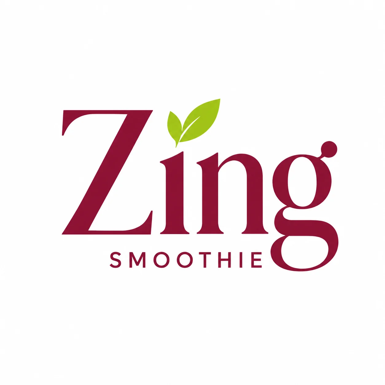 Zing smoothie bar logo generated with Logofai